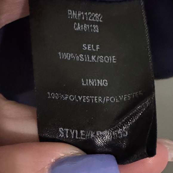 Greylin Navy and Red Floral Silk Mini Dress - Picture 7 of 13